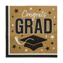 6 1/2" Bulk 50 Ct. Blue Congrats Grad Paper Luncheon Napkins