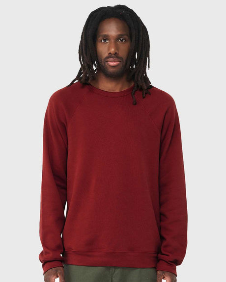 BELLA + CANVAS 3901 unisex sponge fleece raglan sweatshirt with soft fleece