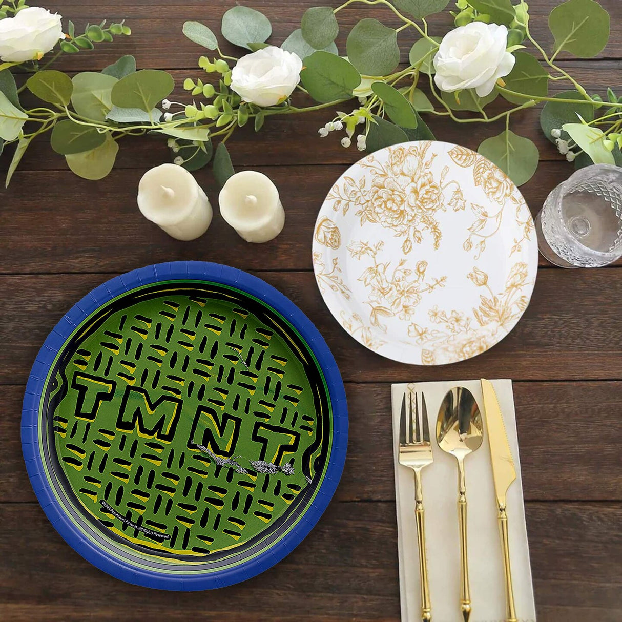 8 Count Teenage Mutant Ninja Turtles Mutant Mayhem Paper Dessert Plates 7 Inch