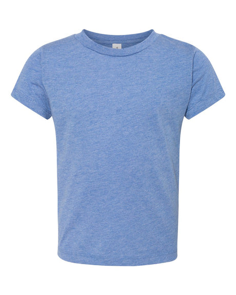 Image 1: Bella Canvas Toddler Triblend Crewneck Short Sleeve TeeImage 2: Soft triblend toddler t-shirt with crew neckImage 3: Lightweight Bella Canvas baby apparelImage 4: Blank toddler shirt for custom printingImage 5: Comfortable short sleeve kids teeImage 6: Premium triblend toddler clothing