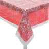 White Lace-Printed & Lilac Rectangle Disposable Plastic Tablecloth Kit – Set of 2