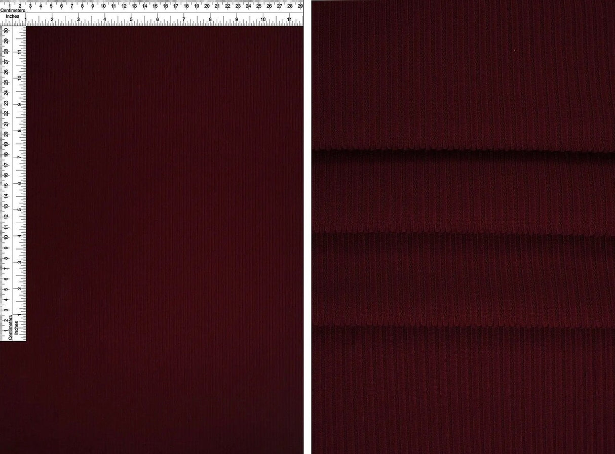 1 Yard 4x2 Yummy Rib Solid Knit Fabric, 58/60? Wide Polyester Spandex Blend