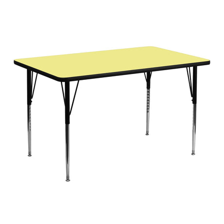 Emma and Oliver 24x48 Rectangle Laminate Adjustable Activity Table