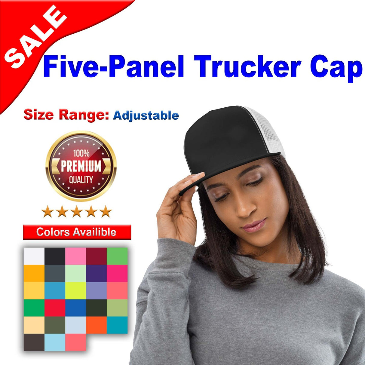 Richardson® Five Panel Trucker Cap