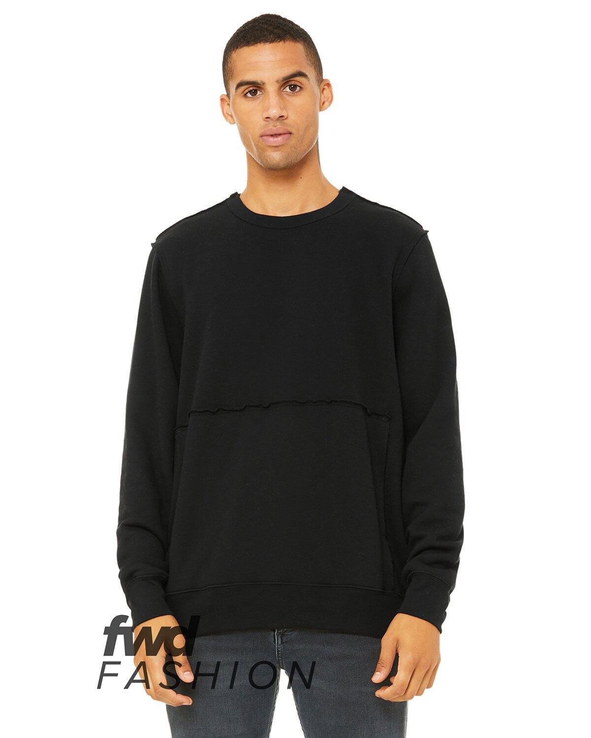 Bella + Canvas® FWD Fashion Unisex Raw Seam Crewneck Pullover