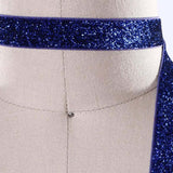 Royal Blue Glitter Elastic Trim 5/8” 2 Yards
