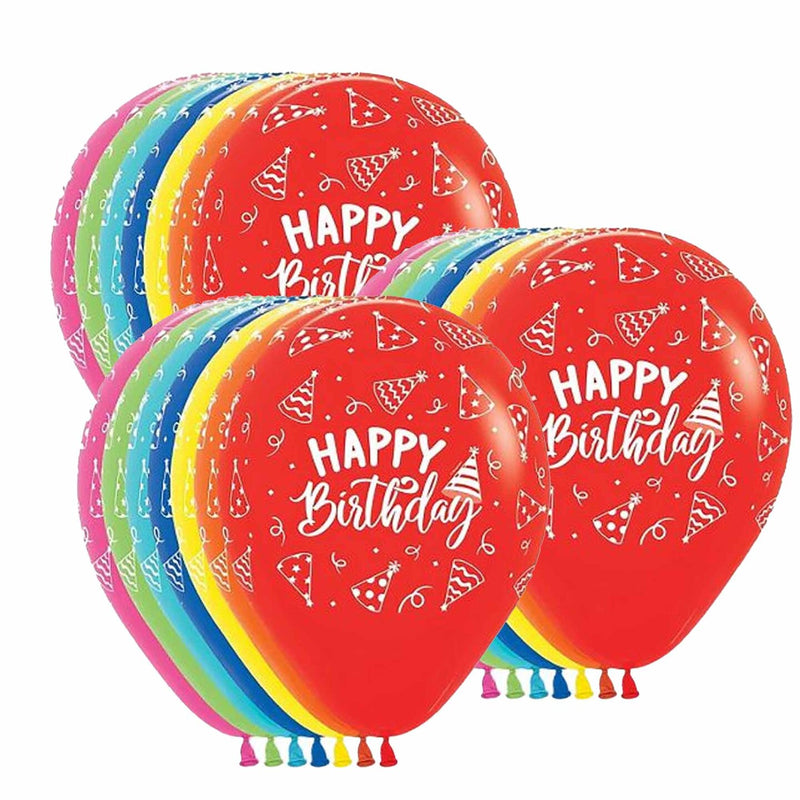 Assorted Birthday Hat Balloons - 11 Inch