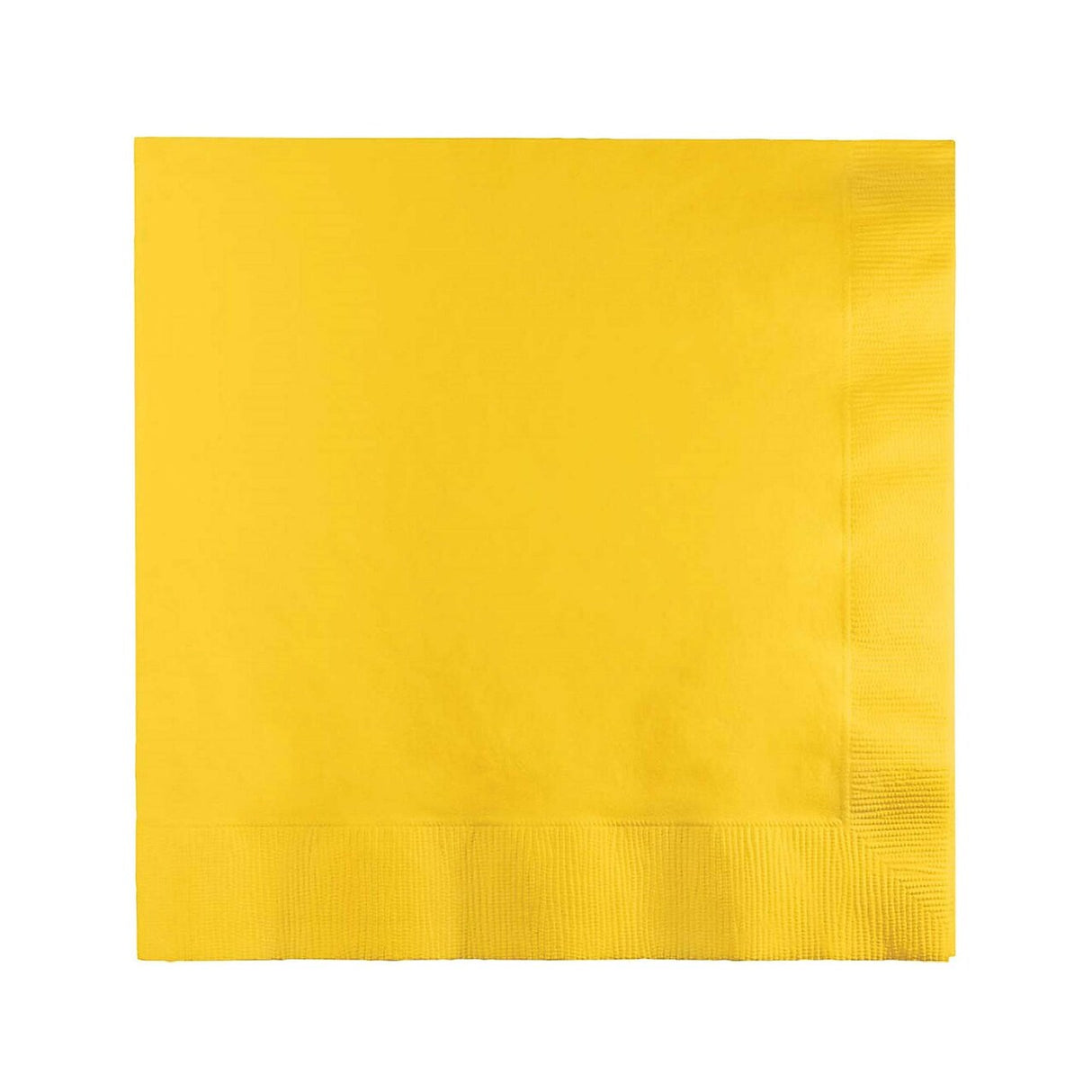 5" Bulk Pack of 50 School Bus Yellow Paper Beverage Napkins