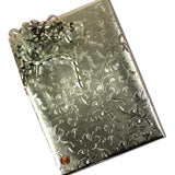 Silver Large Floral Embossed Metallic Wrapping Paper 30" x 417" Roll