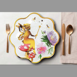 8 Count Iridescent Fairy Scalloped Dessert Plates 7" Paper Plates for Fairy Parties