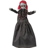 Hanging Doll with Red Hair Halloween Decoration 19 3/4"