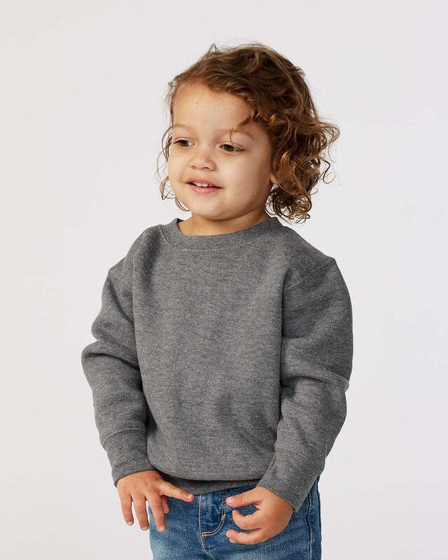 RADYAN® Toddler Classic Crewneck Long Sleeve Fleece Sweatshirt