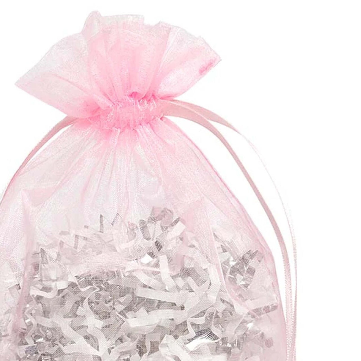 Wide Round Flat Bottom Organza Bags 6 1/2'' x 4'' x 7'' for Packaging