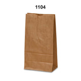 Small Kraft Grocery Bags 5'' x 3 1/8'' x 9 3/4''
