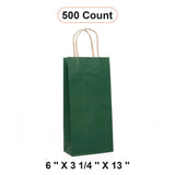 Deluxe Twisted Handle Paper Wine Bag 6" x 3 1/4" x 13"