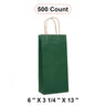 Deluxe Twisted Handle Paper Wine Bag 6" x 3 1/4" x 13"