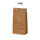 Kraft Paper Grocery Bags 4 1/4'' x 2 3/8'' x 8 3/16''