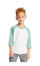 RADYAN® Toddler Baseball Fine Jersey Three-Quarter Sleeve T-Shirt