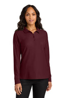 Port Authority® Womens Wearever Signature Pique Long Sleeve Polo Durable Comfortable Shirt