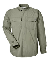 HUK® Men’s Long Sleeve Fishing Shirt with Pockets UPF 30+ Sun Protection & Ventilated Design