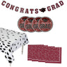 102 Pieces Graduation Party Gold Dessert Disposable Tableware Kit for 50 Guests
