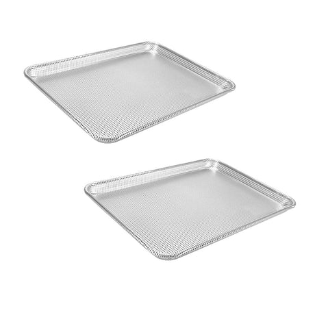 13" x 18" Half Size Perforated Sheet Pan 16 Gauge Aluminum Glazed Surface
