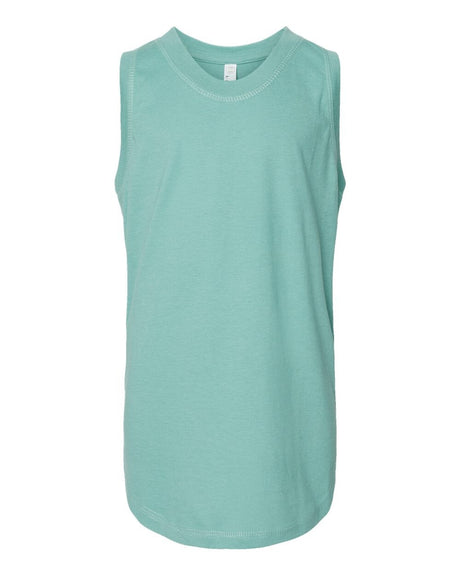 LAT® Girls' Relaxed Fine Jersey Crewneck Sleeve less Tank - 2692