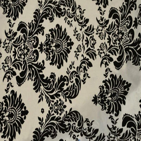 Damask Flocking Taffeta Fabric - 60" Wide for Curtains, Apparel, and Décor