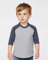 RADYAN® Cozy Toddler Baseball Fine Jersey 3/4 Sleeve Tee - 3330