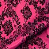 Damask Flocking Taffeta Fabric - 60" Wide for Curtains, Apparel, and Décor