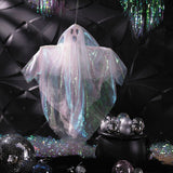 23 1/2" Hanging White Ghost Halloween Decoration