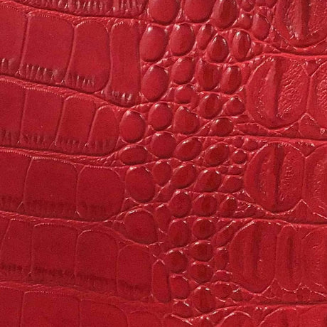 Red Alligator Vinyl Fabric,