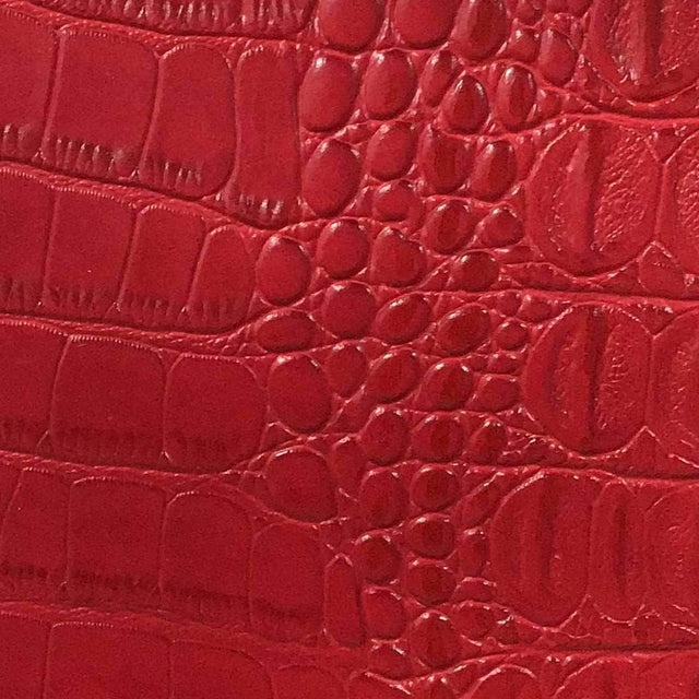 Red Alligator Vinyl Fabric,