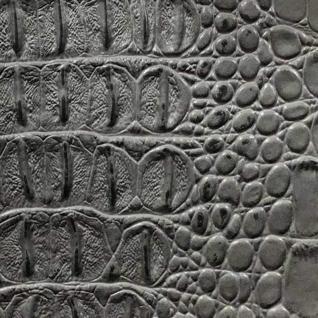 Silver Alligator Vinyl Fabric,