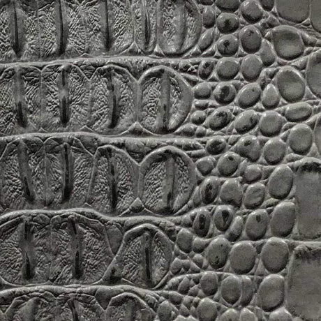 Silver Alligator Vinyl Fabric,