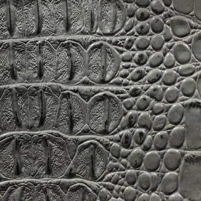 Silver Alligator Vinyl Fabric,