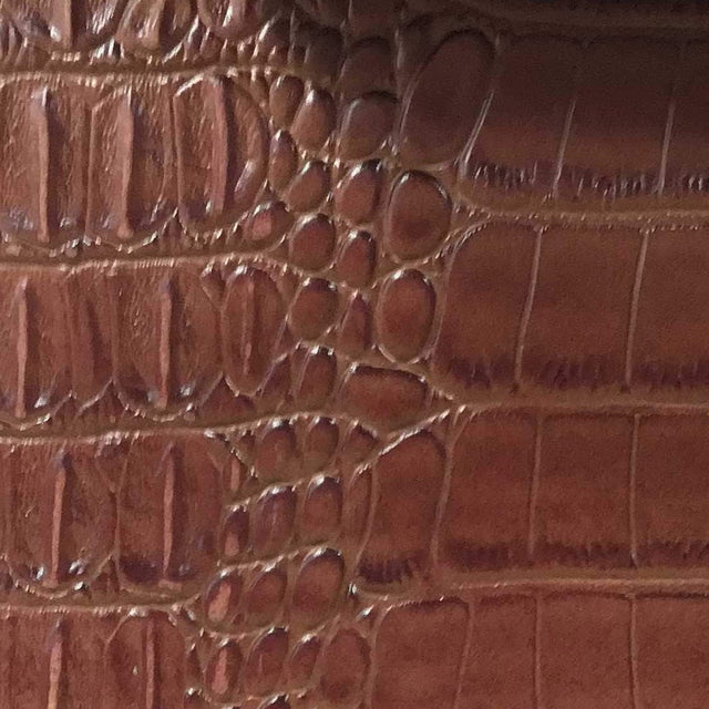 Brown Alligator Vinyl Fabric,