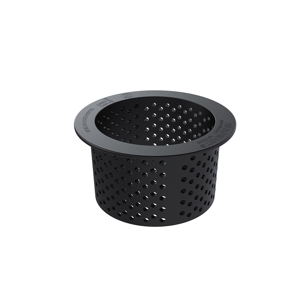 Silikomart Round Black Perforated Tarte Ring, 50mm dia. x 35mm - Set of 6