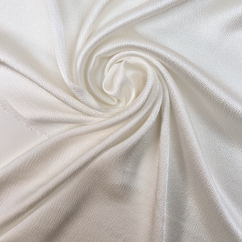 Acetate Silk Satin Weave Fabric White