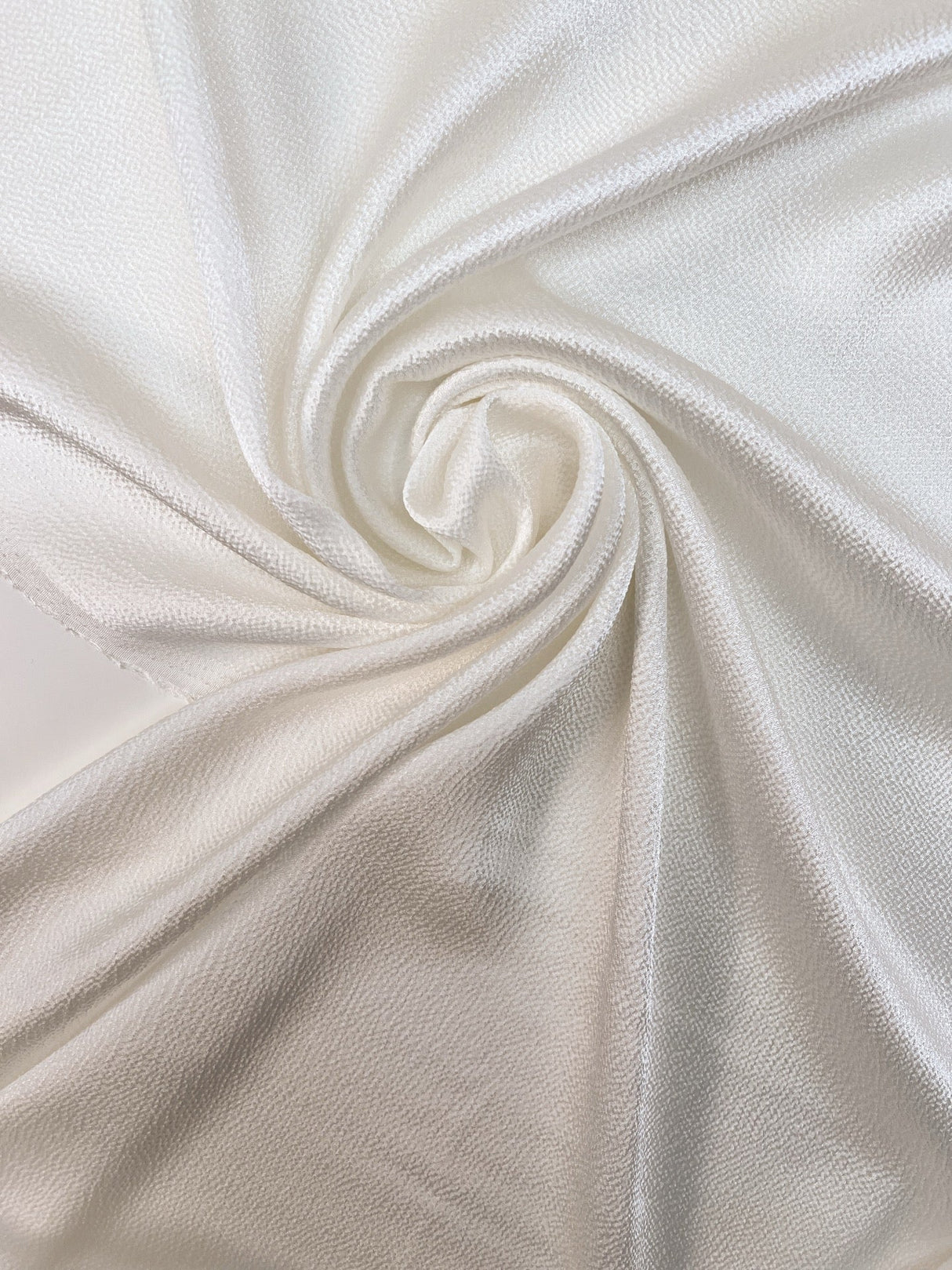 Acetate Silk Satin Weave Fabric White