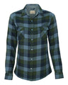 Women's Vintage Brushed Flannel Long Sleeve Shirt