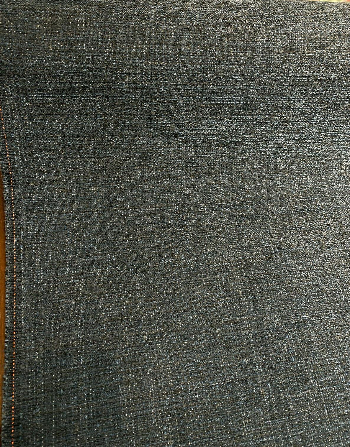 Tarsus Ink Polyester Cotton Fabric - Midnight Blue With Black Gray Accents, 55" Width (1 Yard)