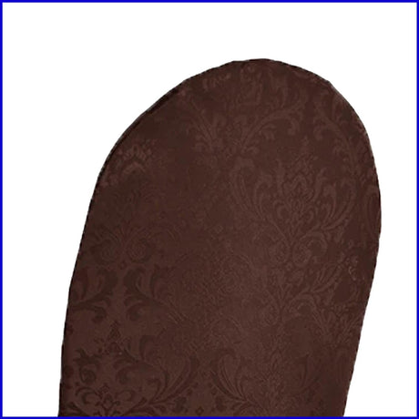 1 Piece Chocolate Damask Chair Cover, Floral Jacquard Banquet Polyester Slipcover
