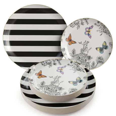 120 Count Earthtrends Monarch Paper Plates for Parties Weddings and Events Assorted 10"