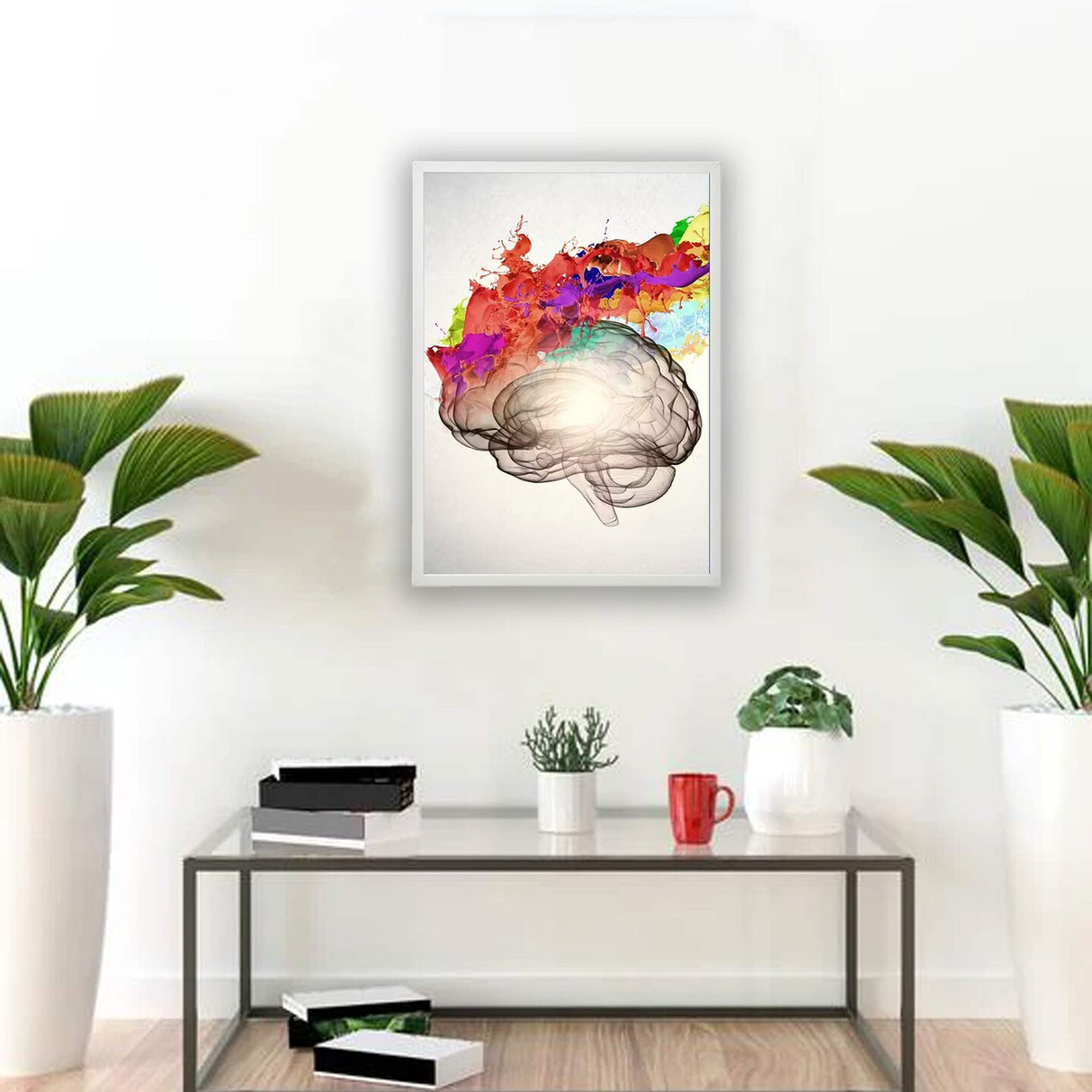 Large White Picture Frame 19.75x27.5 – Kid-Safe Plastic Front, Lightweight Wall Frame