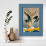 4x6 Dark Gray-Blue Picture Frame – Lightweight Plastic, Wall or Tabletop Display, Safe Front Protection