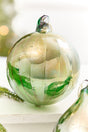 4" - 7" Brushed Copper & Reflective Blown Glass Ornament