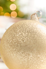 5" Gold Mercury Glass Blown Ball Ornament