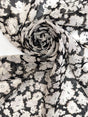Polyester Chiffon Floral Print Beige Black