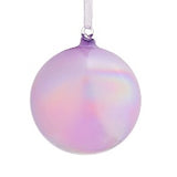 4" Iridescent Lavender Glass Ball Ornament
